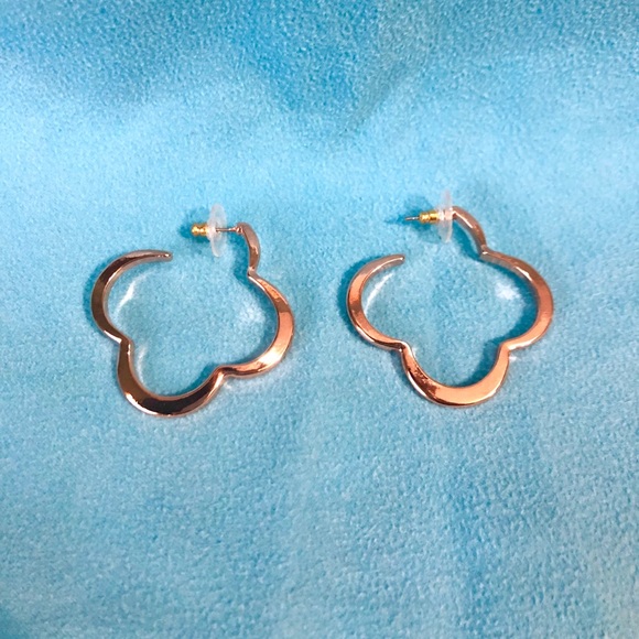 Rose gold colored Hoop Earrings - Picture 3 of 3